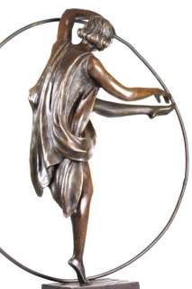 signed Art Deco Godard Bronze Dancer Sculpture statue  
