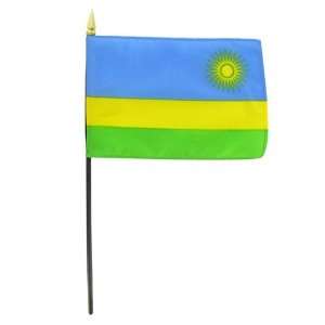  Rwanda 4 x 6 Stick Flag Patio, Lawn & Garden
