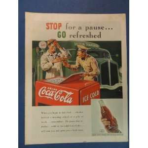  Coca cola Print Ad. Orinigal 1937 Vintage Magazine Art. 2 