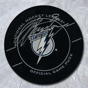  Steven Stamkos Autographed Hockey Puck   Autographed NHL 