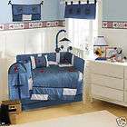 boys aviator blue airplane baby crib bedding set 9 pcs