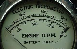   SUN S 104 TACH METER Electric HOT ROD RAT GASSER Tachometer  