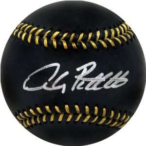  Signed Andy Pettitte Baseball   Black Leather in Silver 