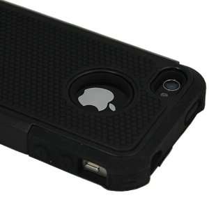   /Black Hard Soft High Impact Armor Case Cover for Apple iPhone 4 / 4S