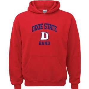  Dixie State Red Storm Red Youth Band Arch Hooded 