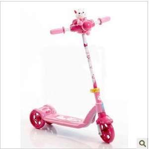  Children three wheels scooters with the foot brake pedal 