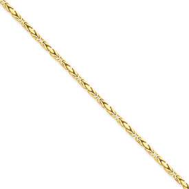 Ladies 14k Gold Byzantine Chain Bracelet 7 2mm 5.4g  