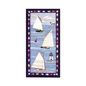  Cape Cod Cat Boat 5 hand hooked runner