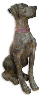 Large Distressed Hound DOG STATUE Home Decor Accent NEW  