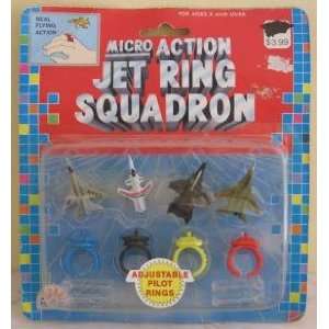   MICRO ACTION JET RING SQUADRON   ADJUSTABLE PILOT RINGS Toys & Games