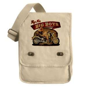   Field Bag Khaki Toys for Big Boys Lady on Motorcycle 