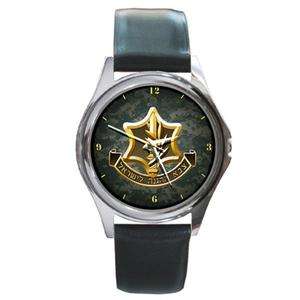 Israel Defense Forces IDF leather band watch  