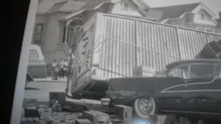 Pepsi truck Crash Photo Oakland CA Black White 1950s 60s great image 