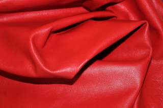 ITALIAN hides lambskin leather hide BEAUTIFUL RED 6sqf  