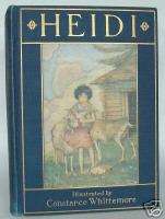 Vintage Novel Heidi by Johanna Spyri 1927 Illustrated  