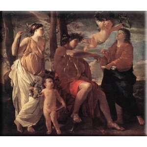   the Poet 16x14 Streched Canvas Art by Poussin, Nicolas
