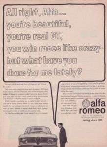 1966 ALFA ROMEO GIULIA SPRINT GTA   DONE FOR ME LATELY?  