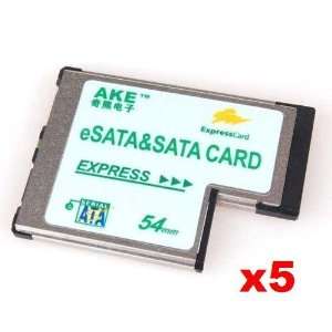  Neewer 5x EXPRESS CARD 54 TO 2 PORT SATA ESATA 3Gbps 