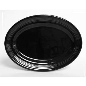 Tuxton China CBH 096 CBH 096 9.75 in. x 6.5 in. Oval Platter   Black 