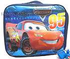 CARS MCQUEEN Insulated Lunch Bag tote w/ Box and Bottle