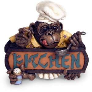 Monkey Kitchen Plaque (12.5X11.75)
