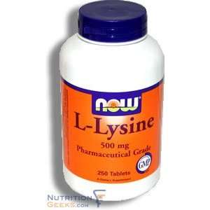  Now L Lysine 500mg, 250 Tablet