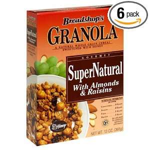   SuperNatural Cereal with Almonds & Raisins, 13 Ounce Boxes (Pack of 6