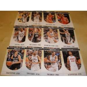  2011 12 Panini NBA Hoops San Antonio Spurs Team Set In 