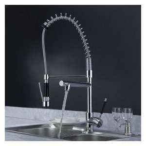  Sprinkle Solid Brass Spring Kitchen Faucet with Two Spouts 