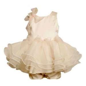  Infant Girl Spring Dresses   Ivory Wire Hem Tiers   Size 
