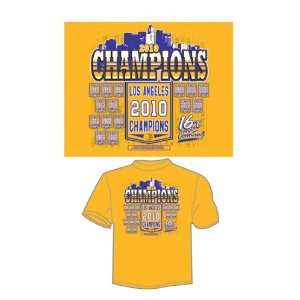   Basketball 2010 History of Champions Yellow T Shirt Health & Personal