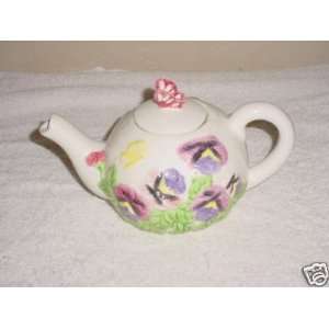  Ceramic Pansy Teapot 
