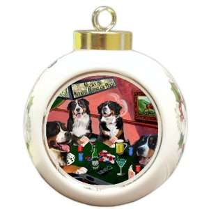  Bernese Mountain Dog Christmas Holiday Ornament 4 Dogs 