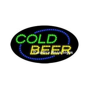  Cold Beer LED Sign (Oval)