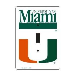  Miami Hurricanes Metal Light Switch Plate Sports 
