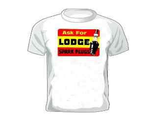 Vintage Race T shirt LODGE SPARK PLUGS  