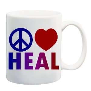  PEACE LOVE HEAL Mug Coffee Cup 11 oz ~ Nurse Doctor 