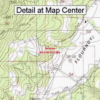 USGS Topographic Quadrangle Map   Reston, Oregon (Folded/Waterproof 