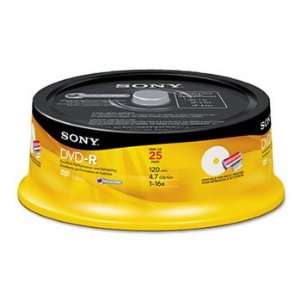 Sony 25DMR47RSP4   DVD R Disc, Spindle, 25/Pack