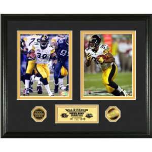   Steelers Super Bowl XL and XLIII Champion Willie Parker Duo Photomint