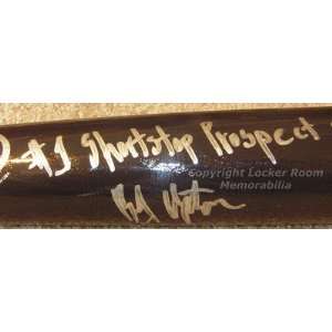  BJ Upton Autographed Bat #1 Shortstop Prospect Sports 