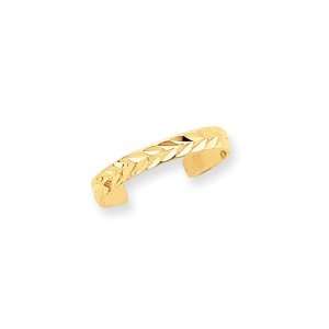  Diamond Cut Toe Ring in 14 Karat Gold Jewelry