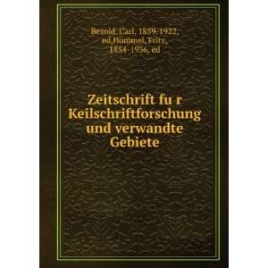   no. 1 Carl, 1859 1922, ed,Hommel, Fritz, 1854 1936, ed Bezold Books