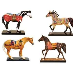  The Trail Of Painted Ponies Set of 4 Horse Collectible 