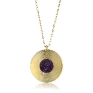  French Connection Opium Disk Pendant Necklace Jewelry
