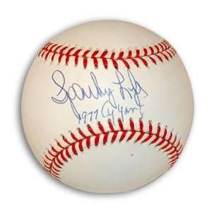 Sparky Lyle Signed Baseball   with 1977 Cy Young Inscription 