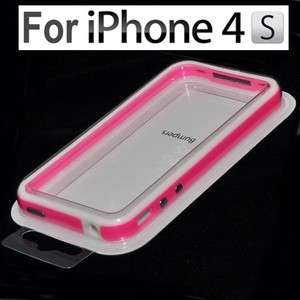   Bumper Frame Skin Case for iPhone 4S CDMA 4G TPU Silicone With Button