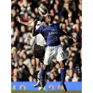 Fulham v Everton   4/11/06 Evertons Victor Anichebe in action against 