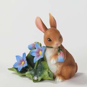 Enesco in The Flower Garden Bunny with Violets Figurine, 3 