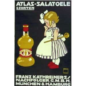   poster Atlas Salatoele, 5 Sorten. Franz Kathreiner